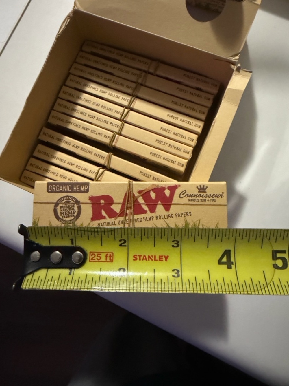 RAW Organic Hemp Rolling Papers - Natural Brown 12 packs